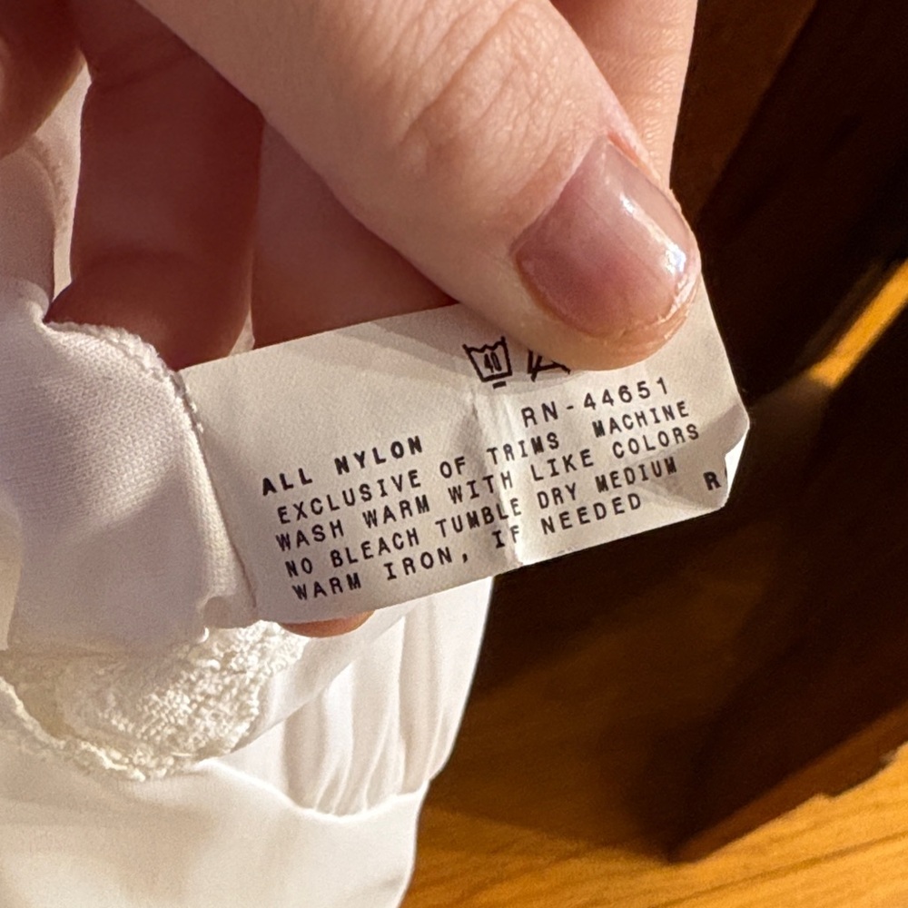 Cabernet White Lace Trim Chemise - Picture 3 of 5
